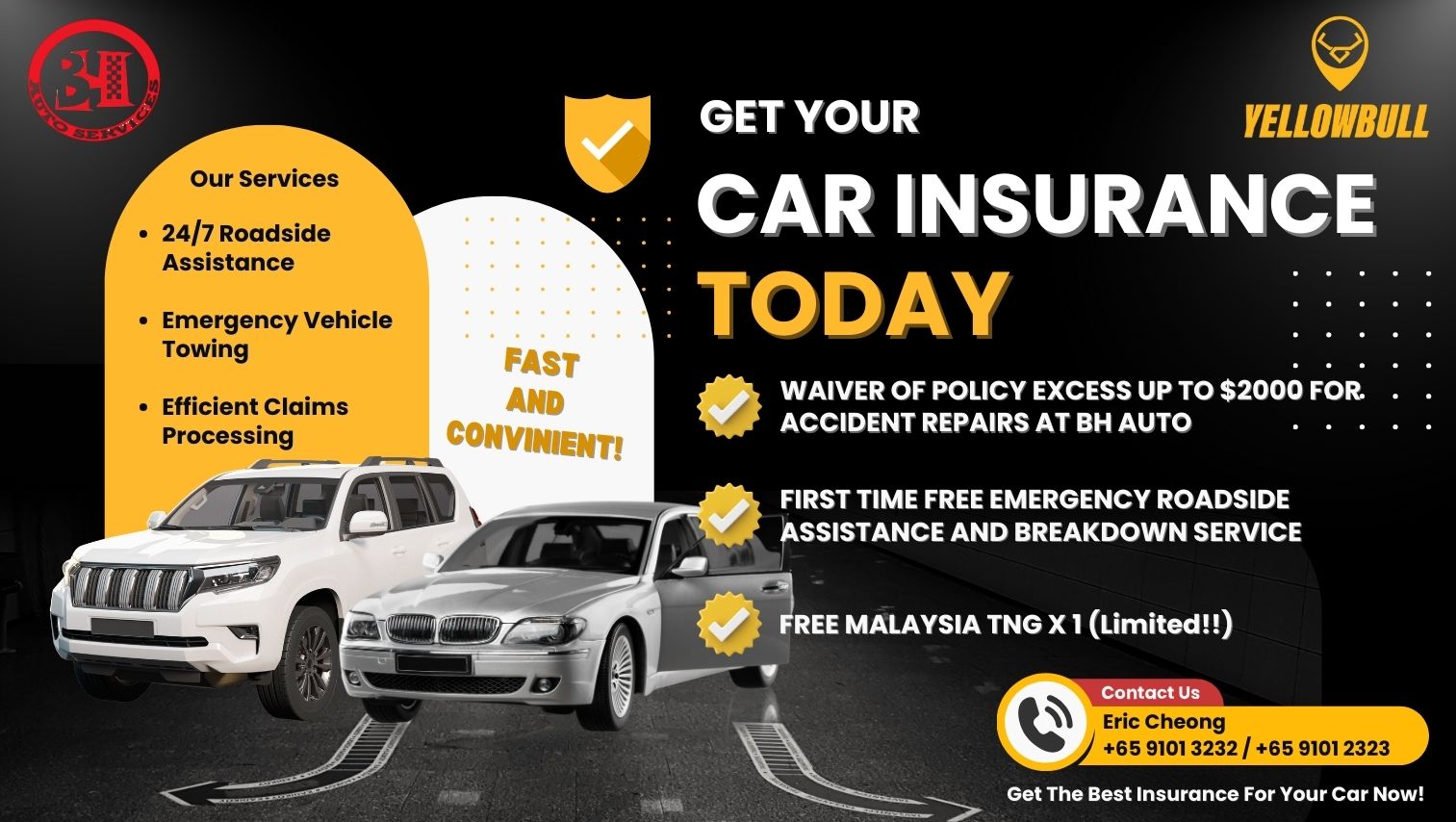 Yellow Bull Singapore and BH Auto Services Insurance Renewal Assistance